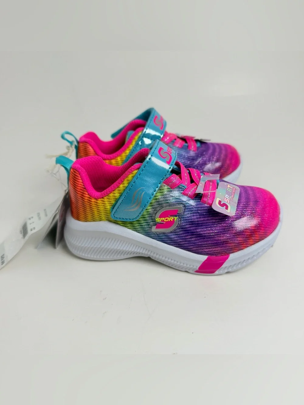 Skechers Kids Tie-Dye Rainbow Sneakers - Pink, Blue, Purple, Yellow